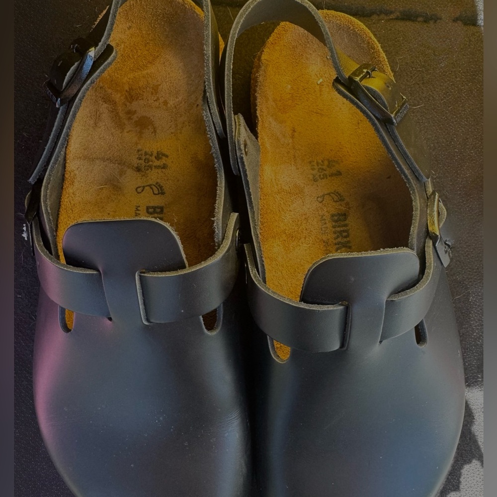 Birkenstock Black Leather Tokio super grip size 41